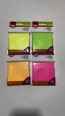 Kit Bloco de Notas 76x76 Colorido 400 Folhas Adesivo Anotações Fofo Barato Pequeno Anotação Mural