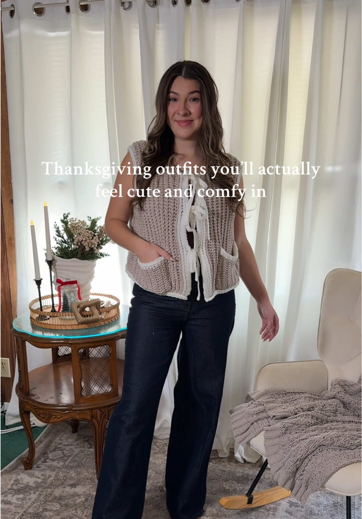 Serving elevated cozy vibes for Thanksgiving because looking cute should never mean being uncomfortable. Soft knits, warm neutrals, and stretchy waistlines only this holiday. Which look are you claiming? #outfitinspo #fashiontiktok #ootdfashion #grwmvibes #styleinspo thanksgiving outfit inspo thanksgiving style ideas holiday outfit ideas amazon fashion finds amazon outfit ideas amazon fall outfits best amazon basics
