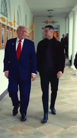 Cristiano Ronaldo and President Donald Trump at the White House 🐐 #georginarodriguez #cristiano #foryoupage #fyp #donaldtrump 