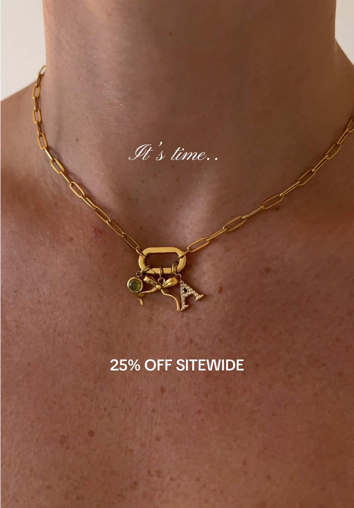The best time of year to add to your charm collection - gift yourself or them a personalised piece before they sell out💌 25% OFF SITEWIDE + receive a free initial necklace when you sign up (you’ll receive your exclusive link by email!) - Happy Charming!’ 