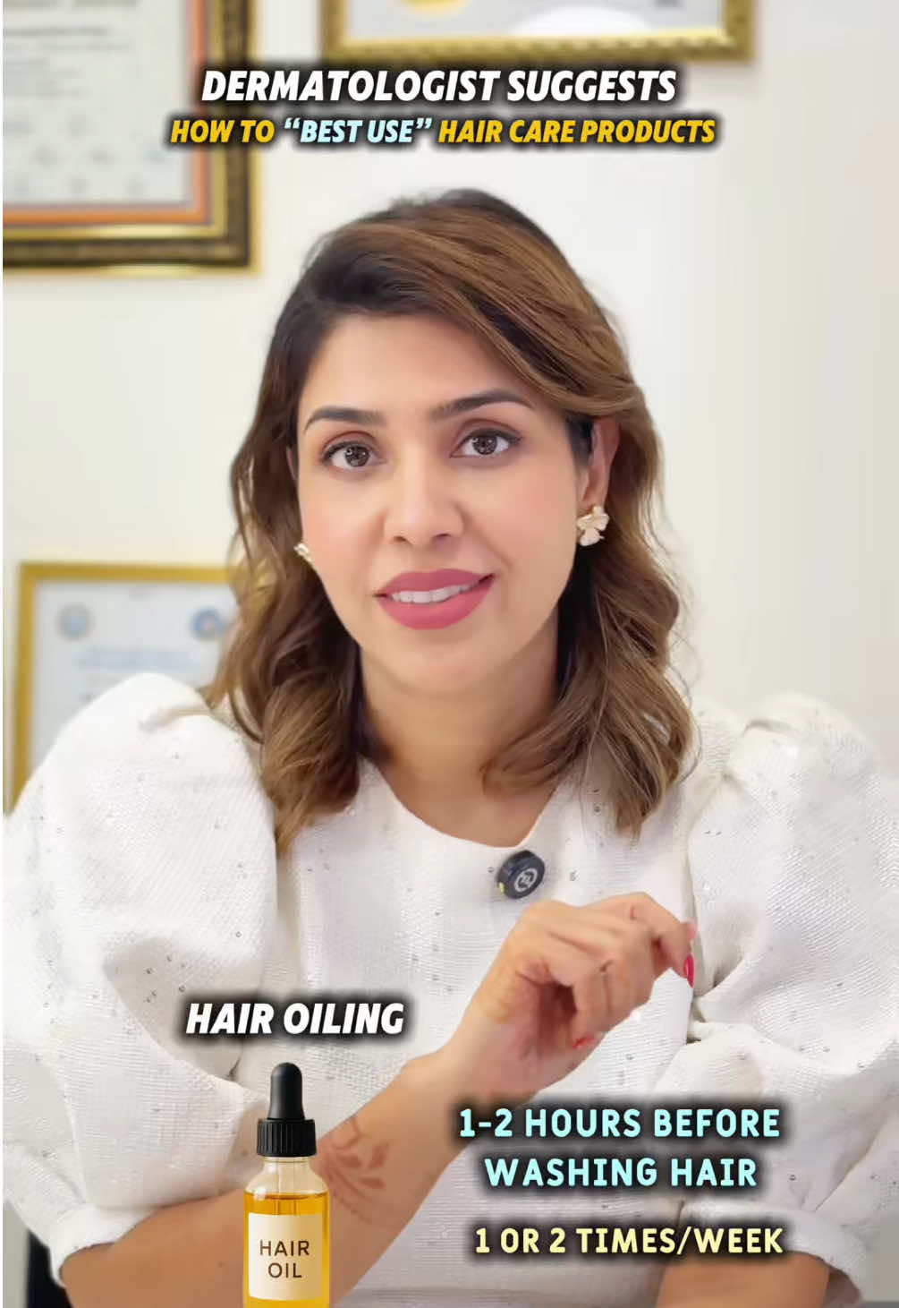 Using the right product is good… Using it correctly is a game-changer. 💁🏻‍♀️✨ Here’s how to get the most out of your routine: • Minoxidil: apply twice daily on clean, dry scalp for best results. • Anti-dandruff shampoos: use 2–3x a week, leave it on for 5-8 mins before rinsing. • Salicylic acid shampoos: great for buildup & flakes -  use once or twice weekly, keep it on for 10 minutes before washing it off. • Hair oiling: keep it on for 1-2 hours before washing it off, 1 or 2 times a week. Apply only on lengths, not scalp if you’re acne-prone. • Conditioner: keep it on for 2-3 minutes before rinsing. apply mid-length to ends, avoid the roots. • Glycolic acid toner: yes, for scalp too - helps reduce buildup & itchiness when used sparingly. Keep it overnight, 1 or 2 times a week. Healthy hair starts with healthy habits. 🌿💆‍♀️ Save this so you don’t forget! 💜 #fyp #hair #hairtok #dermatologist #viral