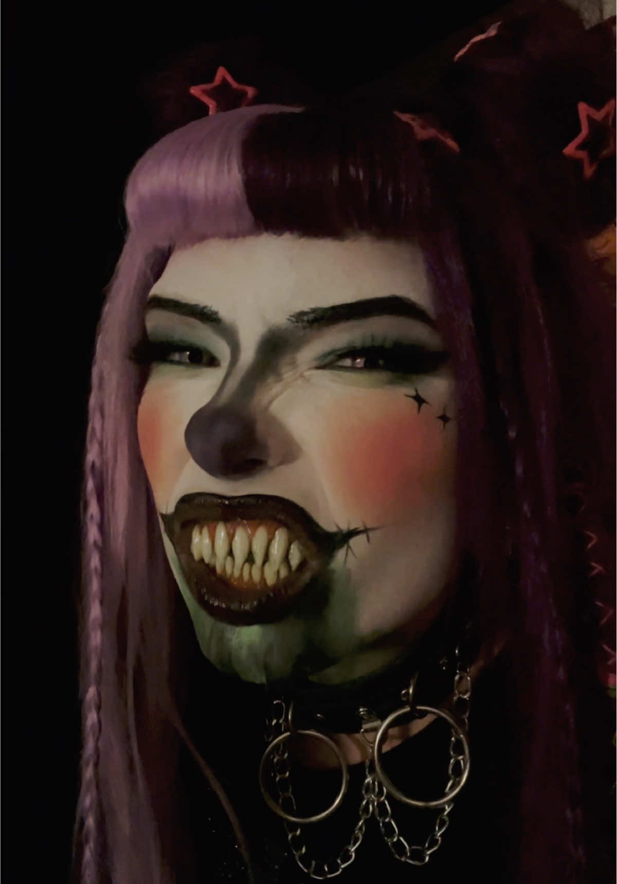 🧿👅👁️ #hauntactor #scareactor #hauntedhouse #clown #clownmakeup 