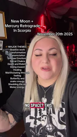 ✨SIMPLE RITUALS FOR THE NEW MOON IN SCORPIO ON NOVEMBER 20TH ✨ 🦂 Get spooky with it, lean into the darkness 🦂 Practice divination whether it be tarot, scrying, runes, etc  🦂 Reach into the void beyond the veil and ask for what you want  🦂 Leave offerings for your spirit guides and ancestors  🦂 Make petitions to your spirit guides and ancestors  🦂 Use water in your rituals  🦂 Tap into the sacral chakra  🦂 Use crystals like black tourmaline, obsidian, black moonstone  🦂 Light a black candle  🦂 Set goals and intentions around your next transformation  🦂 Feel what you have to feel 🦂 Shadow Work 🦂 Take a cleansing bath or shower 🦂 Don’t let mercury retrograde get the best of you  🦂 Get grounded 