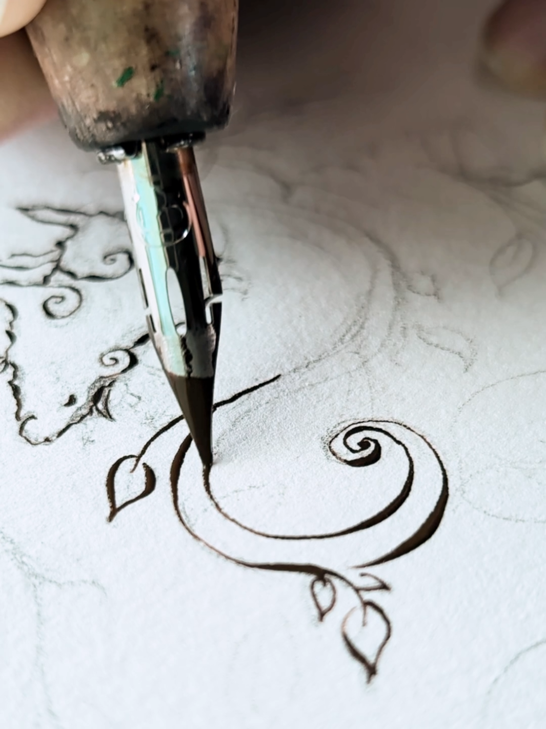 I hope you are able to embrace some little moments of peace today.   Faewood mouse says you are welcome to stay as long as you like and there is tea in the kettle. #calming #calmingvideos #fairytale #penandink #dippen