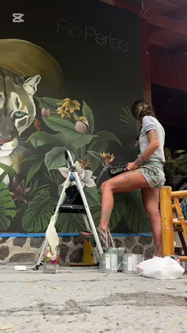 #puma #artistsoftiktok #muralist #botanicalmural #painting 