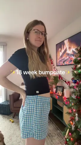 can’t wait for the update at 28 weeks 🥹  also i’ve been living in these @target pj shorts and my favorite @Vuori Clothing top lately  #firsttimemom #18weekspregnant 