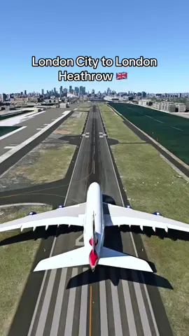 Flying an a380 from London City to London Heathrow #aviation #aviationlovers #fyp #london #airbus 