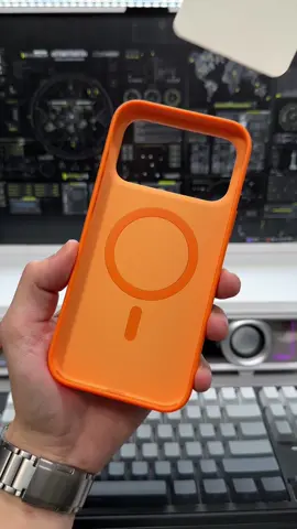 MagSafe Silicone Case – Orange Soft-touch silicone in a clean orange shade, made to fit iPhone 17 series and compatible models.  #iphonecase #magsafe #magsafecase #iphone #iphone17 