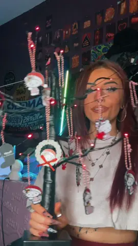 Anyone know of any spooky Christmas bobbles? #altchristmas #alternative #horrortok #hellokitty #deadtree 