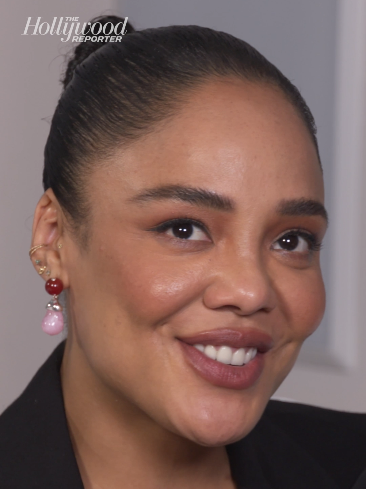 #TessaThompson opens up about how her beauty style has evolved over the years on set of her #THRBeautyIssue cover shoot with hairstylist Lacy Redway and makeup artist Alex Babsky