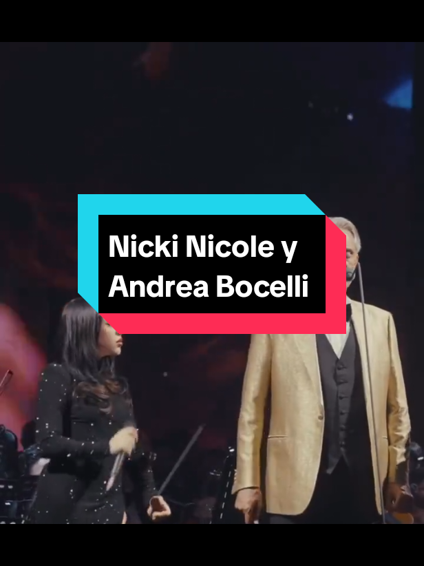 #AndreaBocelli y #NickiNicole cantaron juntos en #Argentina #musica #vivoperlei 