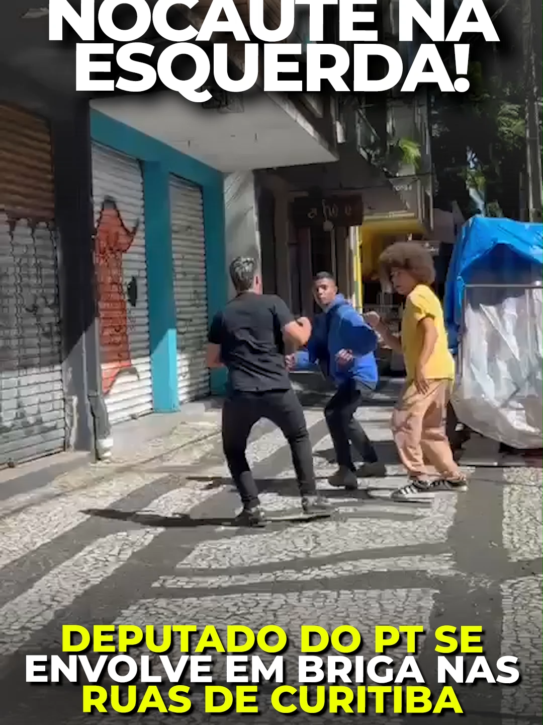 O deputado petista Renato Freitas, foi flagrado em uma briga no meio da rua. As imagens mostram o petista trocando socos e terminando com o nariz quebrado. Ele já foi envolvido em invasão de igreja, som alto, desacato, xilique em voo, divulgação de crimes contra honra, obstrução da PM e muito mais. Parece que a única constância é a confusão...