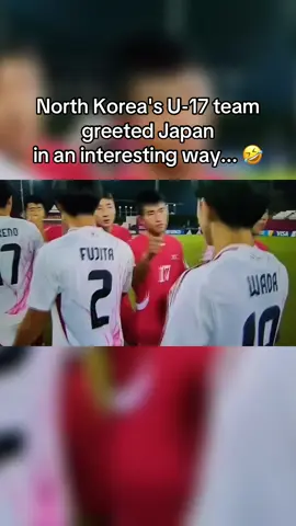 That’s one way to greet your opponents... 🤣 🎥 via cmoinywa #japan #northkorea #Soccer 