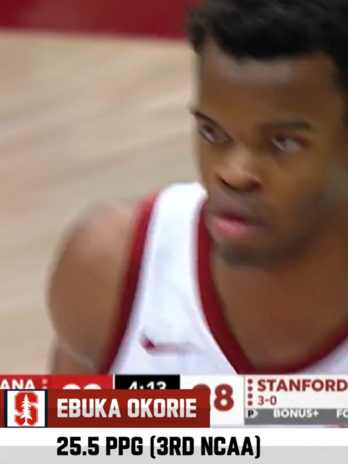 3rd in the NCAA in scoring? Only a freshman? 👀 Ebuka Okorie has been a breakout star in a loaded freshman class this season. Enjoy 3 minutes of straight buckets from the Stanford guard. 🎥 #Stanford #collegebasketball #accbasketball #ncaabasketball #basketball