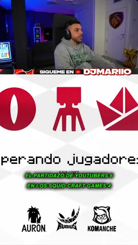 EL PARTIDAZO DE YOUTUBERS 6 EN LOS SQUID CRAFT GAMES 4 😂 #djmariio #squidcraftgames4 