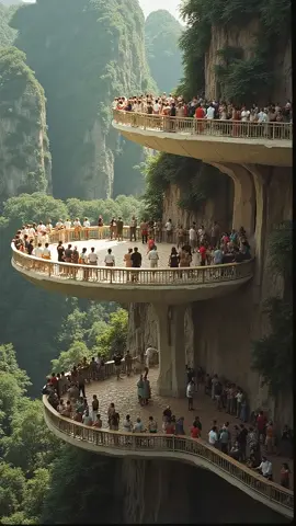 If you were on this viewing platform, could you avoid the successive attacks of the boulders?