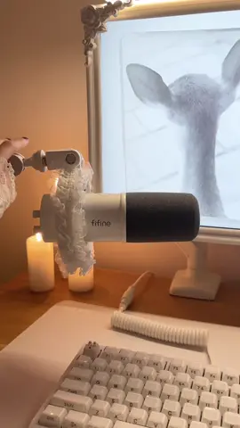 the best budget white microphone on the market—definitely my new go-to mic! ˶˃ ᵕ ˂˶ featuring the k688 by @Fifine @Fifine Gaming @Kristal_fifine ♡ #setupinspo #gaminggear #coquette #whitesetup #fifine 