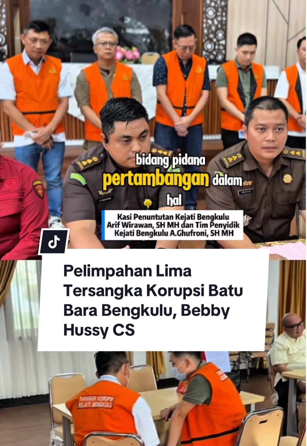 Perkara korupsi sektor pertambangan yang melibatkan PT Ratu Samban Mining (RSM) resmi memasuki tahap penuntutan atau pelimpahan tersangka . Pada Rabu sore, 19 November 2025, Kejaksaan Tinggi (Kejati) Bengkulu melimpahkan para tersangka berikut barang bukti kepada Jaksa Penuntut Umum (JPU) Kejaksaan Negeri (Kejari) Bengkulu melalui Pelimpahan Tahap II. Bebby Hussy dkk ditetapkan sebagai tersangka dalam dugaan tindak pidana korupsi pada operasi pertambangan batu bara RSM. Penyidik menduga negara mengalami kerugian mencapai Rp 500 miliar, berasal dari praktik pertambangan ilegal, manipulasi volume produksi, dan pelanggaran izin operasional perusahaan. Selain Bebby, empat tersangka lain juga diserahkan ke kejaksaan, yakni Sakya Hussy—putra Bebby Hussy, serta Agusman, Julius Shoh, dan Sutarman. Mereka dilimpahkan bersama dokumen, barang bukti, serta sejumlah aset bernilai tinggi yang telah disita penyidik Kejati Bengkulu.  #batubarabengkulu #korupsibebbyhussy #ptrsm #pelimpahantersangkakorupsibatubarabengkulu 