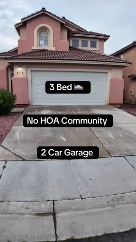 No HOA Community 3 Bedroom 2 Car Garage #nevada #lasvegas #fyp #twostory 