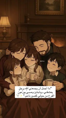 “ما أجمل أن يجمعني الله برجلٍ يعشقني، وبابنتين وصبيّ يوزّعون الفرح من حولي كضوءٍ ناعم.“ ✨🕊️ #محتوى_حقيقي_كارتوني #بيبي_كيوت_جميل_اكسبلور😇 #يعشقني #اولادي_كل_حياتي #عائلتي 