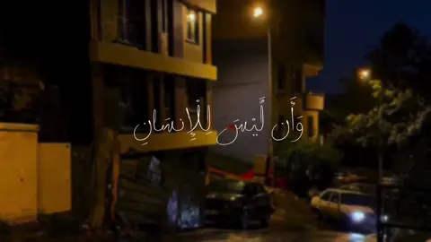 وَأَن لَّيْسَ لِلْإِنسَانِ إِلَّا مَا سَعَىٰ ❤️‍🩹 #قران #هدوء_الليل #طمأنينه #راحة_نفسية #hussien_redaa 