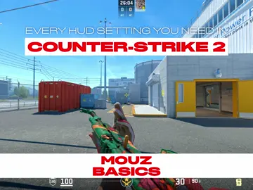 A quick guide to the most useful HUD settings in CS2! What’s your favorite HUD setting? 💥 #VAMOUZ #MOUZ #MOUZbasics