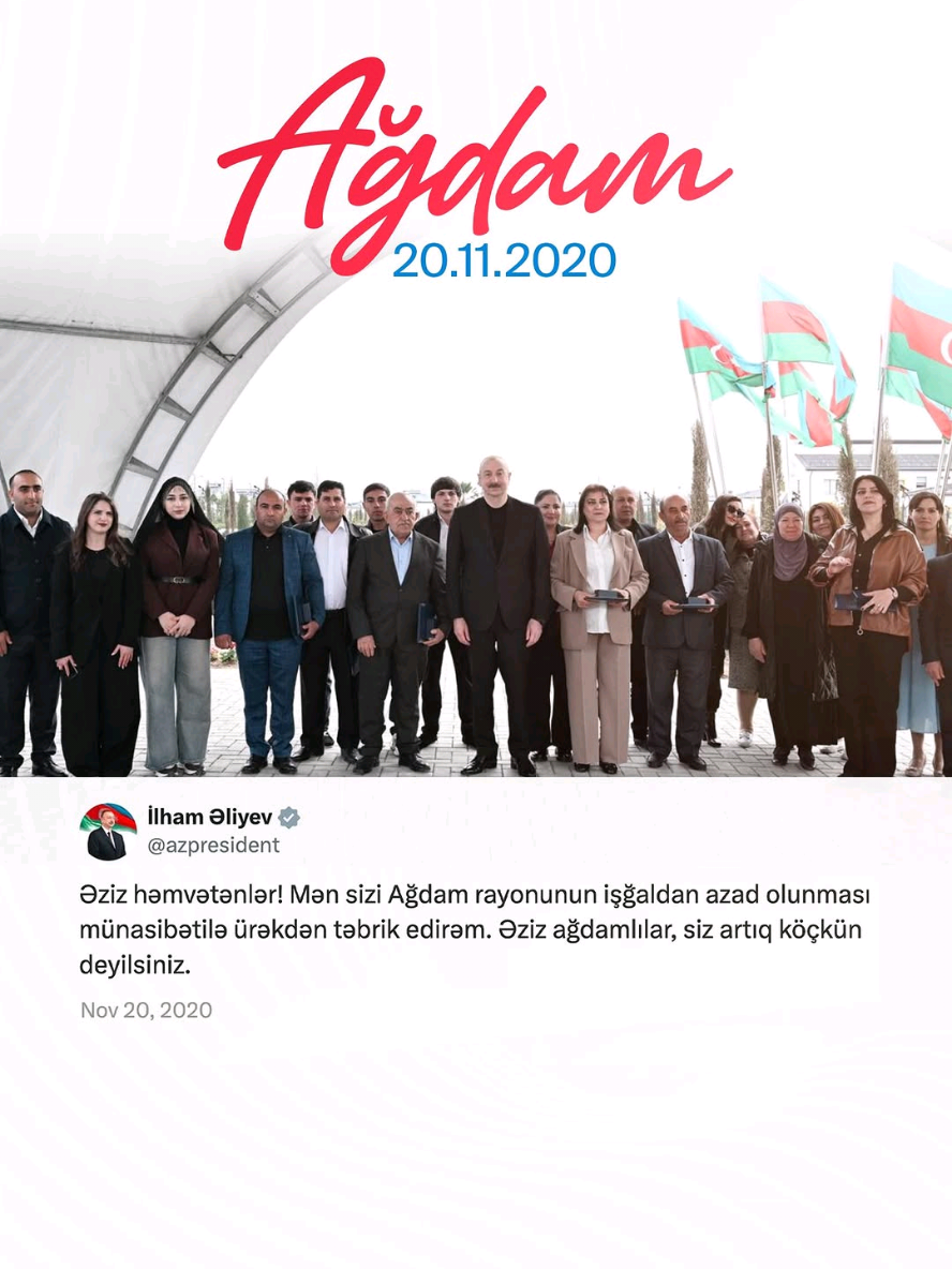 Zəfər Tariximiz: 20 Noyabr 2020-ci il Ağdam