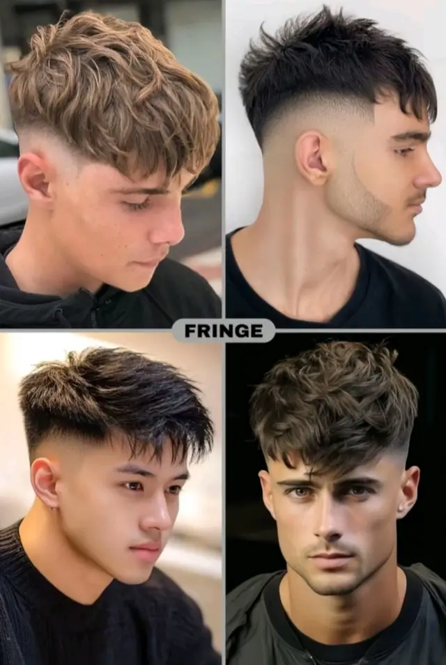 Fringe haircut lagi naik daun banget di 2025! 🤩 Mulai dari Korean Fringe, Messy Fringe, Textured Fringe, Curtain Fringe, sampai Sharp Fringe — semua bikin look makin fresh & stylish. Yang mana favorit kamu? 💈🔥 Drop komen biar makin rame!👇 #FringeHaircut #GayaRambutPria #ModelRambut2025 #BarberIndonesia #fypbarber 
