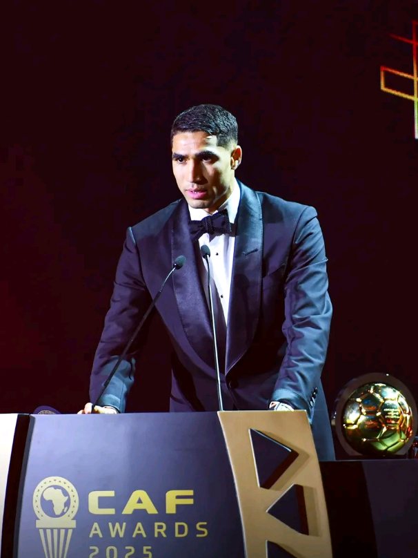 كلمة الــــكــابـيتانو أشرف حكيمي بعد تتويجه بالكرة الذهبية كأفضل لاعب إفريقي للسنة