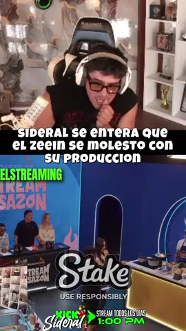 Sideral se entera que el Zeein se molesto con su produccion, tras el primer dia de su evento de cocina #sideraldota #kickperu #sideral #fyp #elzeein