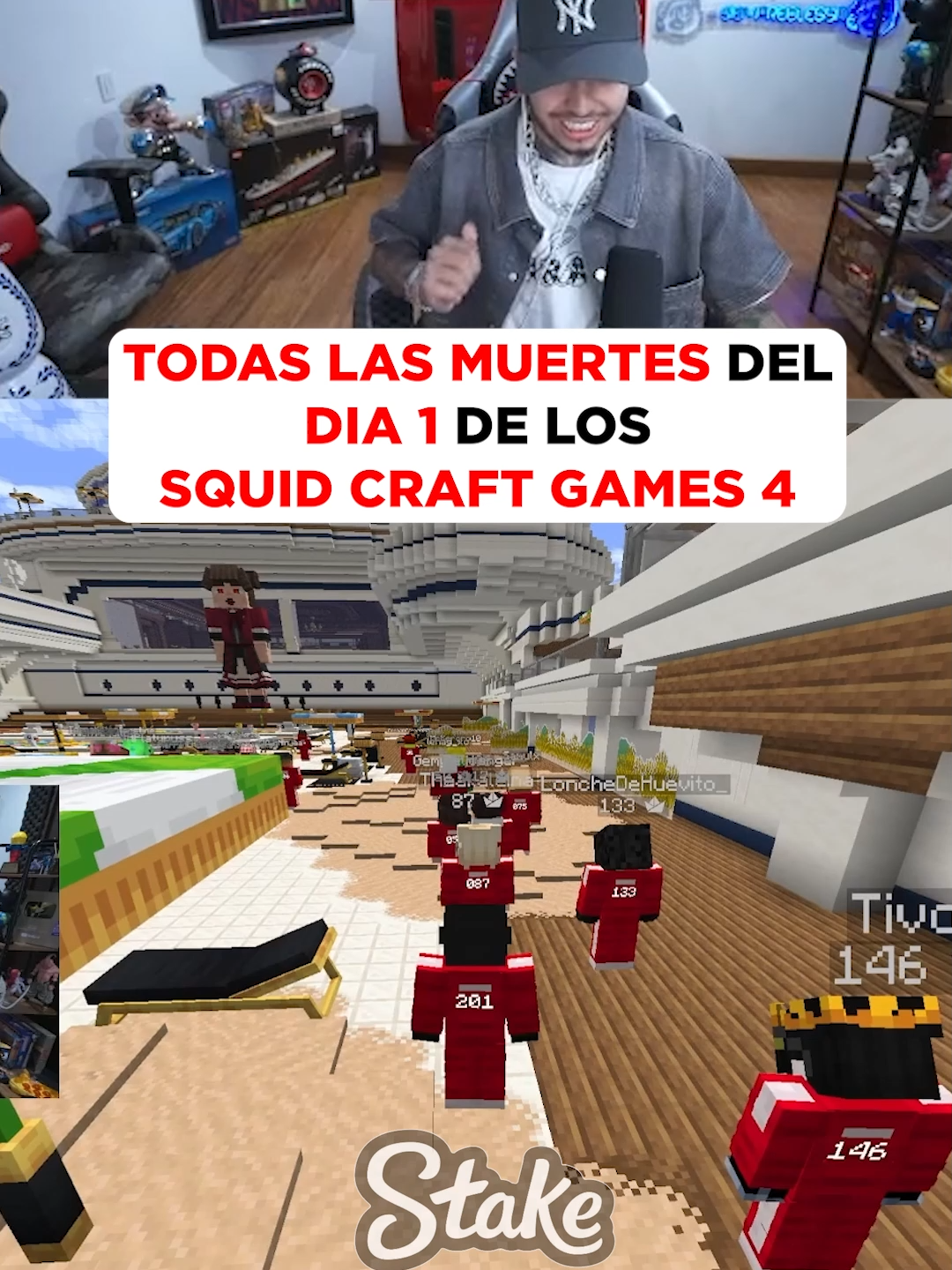 TODAS LAS MUERTES DEL DIA 1 DE LOS SQUID CRAFT GAMES 4 #crisgreen #evapartis #jh #jelty #westcol #agustin51 #rubius #vegetta777 #squidgame #colombia #españa #mexico #argentina #Minecraft #twitch #kick