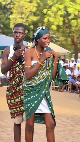 Ghana Senior High School (GHANASCO) @ 65 Anniversary Celebration.  The stage was set for rep your region today — and these two stepped out and represented their roots (Ashanti Region) to the fullest💛🖤 A beautiful display of pure Ashanti royalty 🙌❤️ . . . #newsnthrills_ #tamaletiktokersofficial #ghanasco #ghanasco65thanniversarycelebration #ashantiregion #ashanticulture 