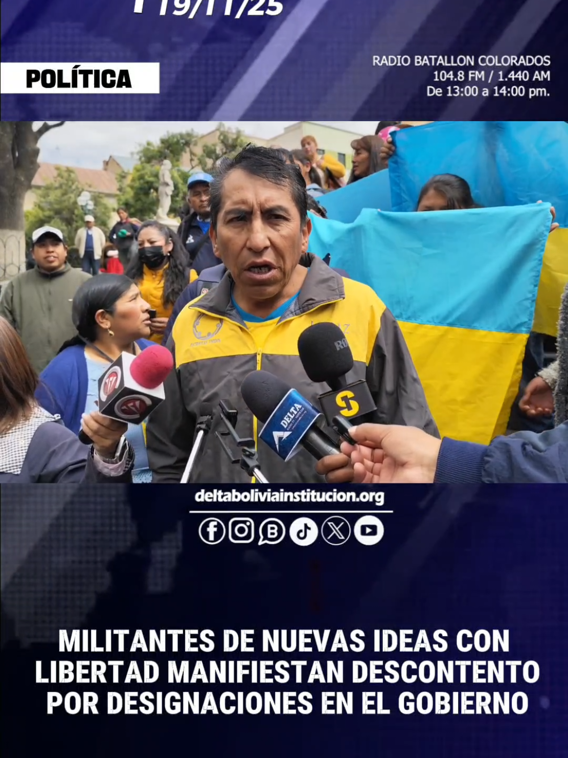 #DeltaNoticias MILITANTES DE NUEVAS IDEAS CON LIBERTAD MANIFIESTAN DESCONTENTO POR DESIGNACIONES EN EL GOBIERNO Militantes del partido Nuevas Ideas con Libertad expresaron su preocupación y molestia frente a recientes decisiones en el nivel central del Estado, que —según señalan— contradicen la renovación y meritocracia que la población exigió. Los dirigentes denunciaron que el nombramiento de un Viceministro de Coordinación Legislativa, cargo que nunca antes existió, sería una maniobra para debilitar o desplazar al capitán Edman Lara, a quien las bases consideran su líder nacional legítimo. 📣 “El pueblo pidió renovación. No queremos el retorno de personajes nefastos”, afirmaron durante su pronunciamiento. 📣 Advirtieron que algunos ministros estarían intentando acumular poder y “embolillar” al liderazgo que el pueblo respaldó. Los militantes ratificaron su apoyo a Rodrigo Paz y al capitán Lara, pero remarcaron que no permitirán ninguna acción que busque restarles autoridad frente a las bases. Además, anunciaron una movilización nacional este viernes, asegurando que demostrarán públicamente el respaldo al capitán Edman Lara. ✨ “Capitán, aquí está su pueblo. No lo vamos a dejar solo”, enfatizaron. #NuevasIdeasConLibertad #Política #Actualidad #EdmanLara 