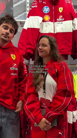 First fit check of the #lasvegasgp with none other than @Charles Leclerc 😎 had to rep the new @PUMA Motorsport 20 Years of Red Collection ofc ❤️🏎️ who wore it better??? 👀 #formula1 #f1fans #pumamotorsport #charlesleclerc