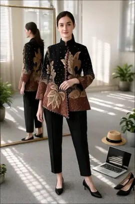 baju batik Solo trendy blouse Deswita baju atasan wanita lapis furing #bajubatikwanita #bajuatasanwanita #foryoupage 