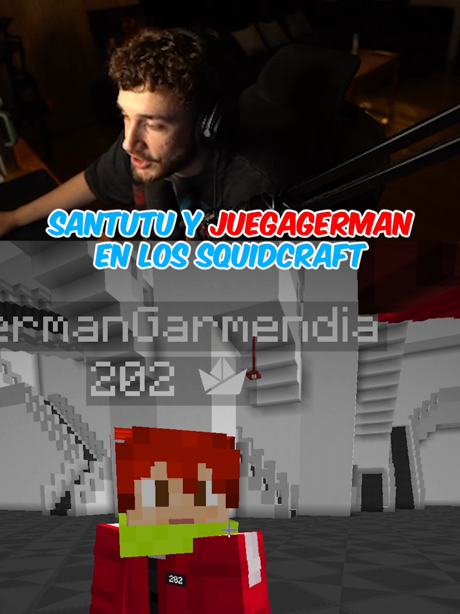 SANTUTU Y GERMAN GARMENDIA #squidcraftgames #squidcraftgames4 #santutu #germangarmendia #juegagerman #squidcraft #clips