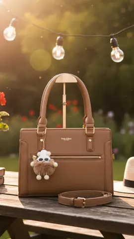 Bolsa Feminina Estruturada com Chaveiro de Pompom 🧸✨#TikTokShopBlackFridayBR #tiktoklive #bolsafeminina #modafeminina #bolsatransversal 