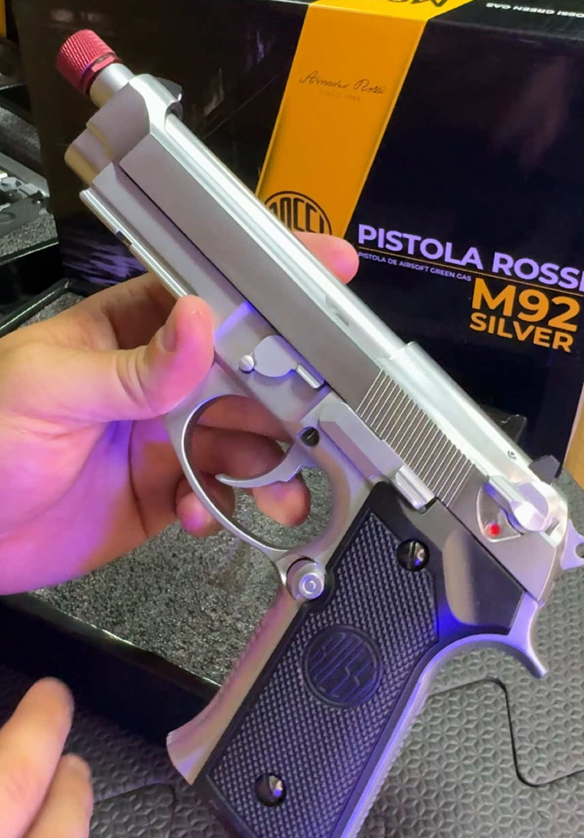 M92 SILVER GBB FULL METAL 6MM ROSSI