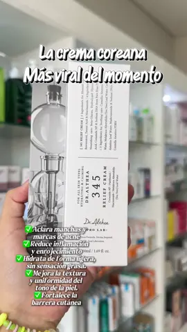 🥺Piel roja, irritada o con marcas de acné? ✨ 😍La 345 Relief Cream calma al instante, reduce manchas y deja la piel uniforme sin sensación grasa. Niacinamida + centella + ceramidas = piel más suave, fresca y sin brotes. Ideal para piel sensible y grasa. Constancia = resultados visibles. 💛 #crema345 #345cream #skincaretips #skincare #skincarecoreano 