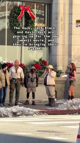 [Behind the Scnes] The cast, including Karen Gillan, is reuniting for what promises to be an epic adventure. Production is already underway in Los Angeles, and fans are eagerly awaiting the release on December 11, 2026. Follow my instagram for more information about the movie! @moneytalk.js #jumanji #kevinhart #therock #jackblack #movie 