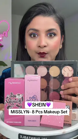 SHEIN💜 MISSLYN- 8 Pcs Makeup Set 👉💜 🆔 70829802 👈💜Eyeshadow Palette,FIXING SPRAY, TRIO BROW Powder, Blush,Mascara Waterproof, EYE LINER LONG-LASTING,Pigmented & Waterproof, Foundation | Stay tuned for the trendiest by searching and following SHEIN store names Misslyn Flagship Store Marketplace,COLORKEY Marketplace,Slow Sunday . #SHEINtrends #sheinbeautyfinds #ad #makeup  #greenscreen Use USBNsheetalvermamakeupartist760 to get discounts!@SHEINUS @SHEIN   