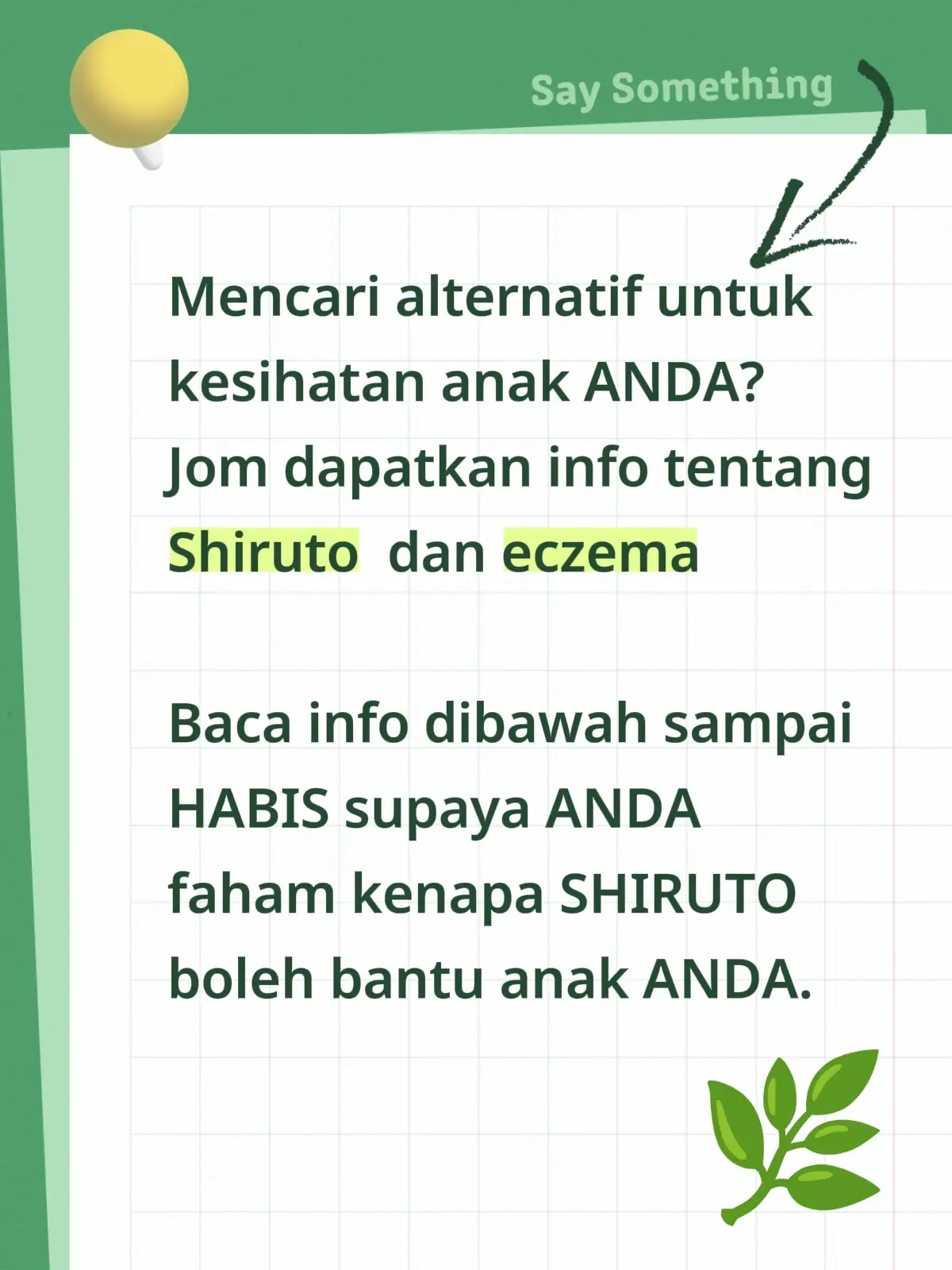 Anak ada #eczema dan asyik bergantung pada krim?❓ Tapi setiap kali berhenti, naik balik dan makin teruk❓ Ramai tak tahu… #eczema bukan isu kulit semata. Ia sebenarnya tanda keradangan dari dalam, bila sistem imun dan usus anak dah mula bagi ‘sign’, Jangan tunggu sampai jadi kronik ‼️ Kita boleh bantu  anak kita dengan pendekatan menyeluruh:  👉 Rawat kulit secara lembut tanpa steroid  👉 Aktifkan imun untuk cegah serangan berulang  👉 Baiki usus bocor & buang toksin penyebab radang  BE International mempunyai functional food yang sesuai dengan masalah ini. Ianya adalah #shiruto #nexbio #ippa1cream . 