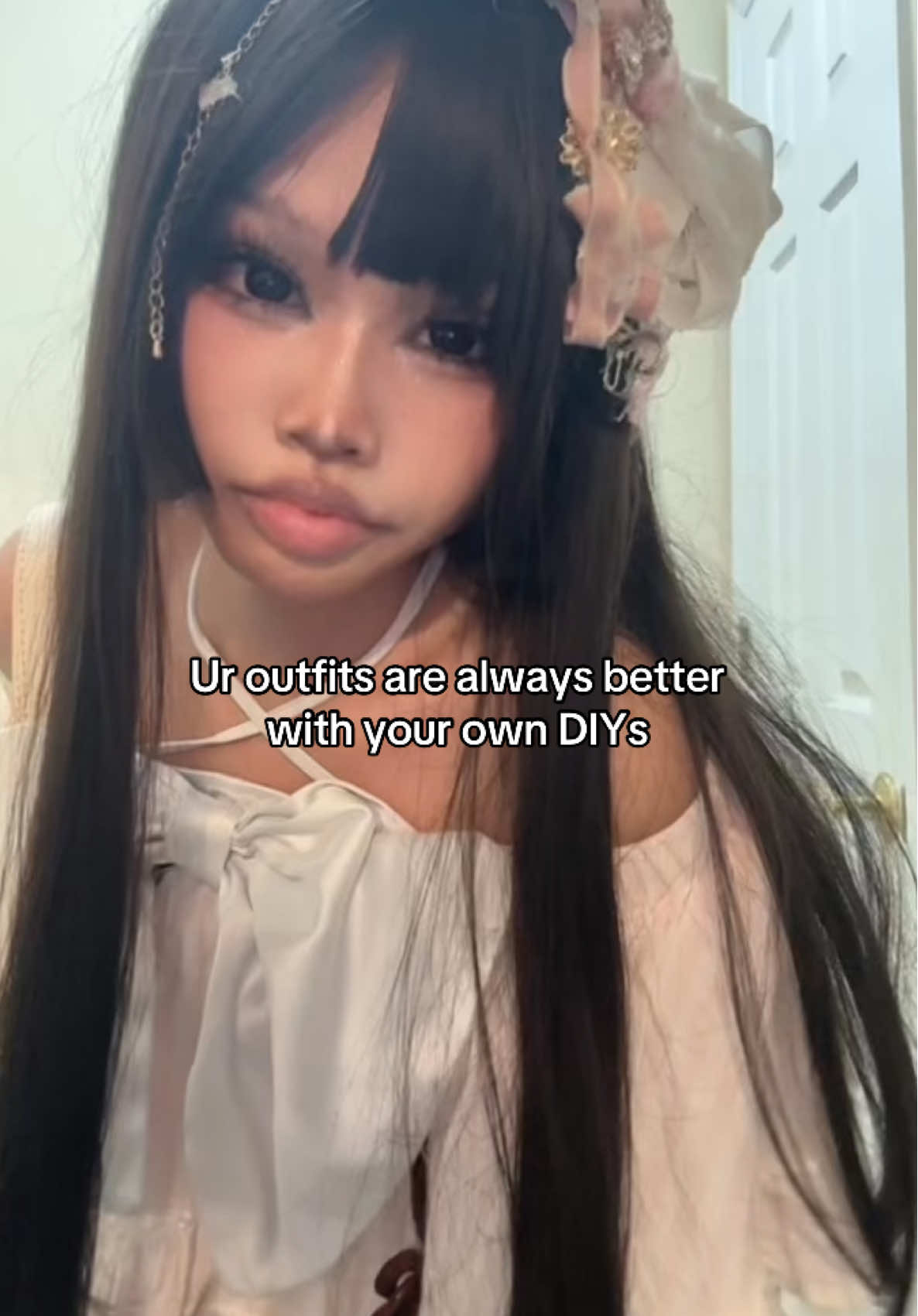 Made the bow and customized the heels !! Did a little tweak to my top as well (it’s a skirt :p) #fyp #viral #OOTD #outfitinspo #outfitideas 