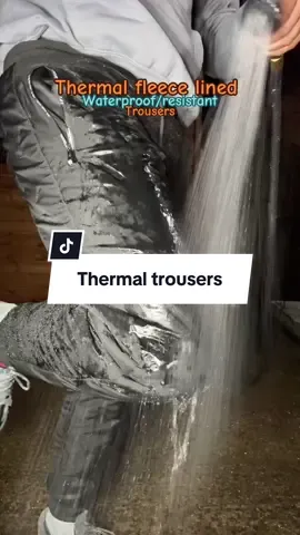 Thermal fleece lined trousers #trousers #winterwear #tiktokmademebuyit 