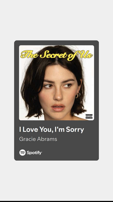 I love you, i’m sorry | #iloveyouimsorry #gracieabrams #foryoupage #foryoupage #lyricsvideo 