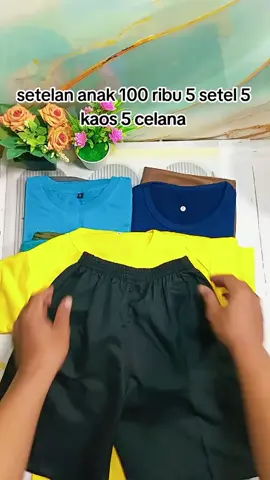diskon hemat paket 100 ribu isi 10 pcs #setelananakmurahviral #kaosanak #celanaanak #viral #fyp 