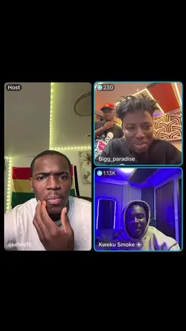 Kweku Smoke is talking about the Bigg_paradise flower 🌹 he gave on the stage #okelvis #bigparadise #kwekusmoke #bloggerboom #fyp 