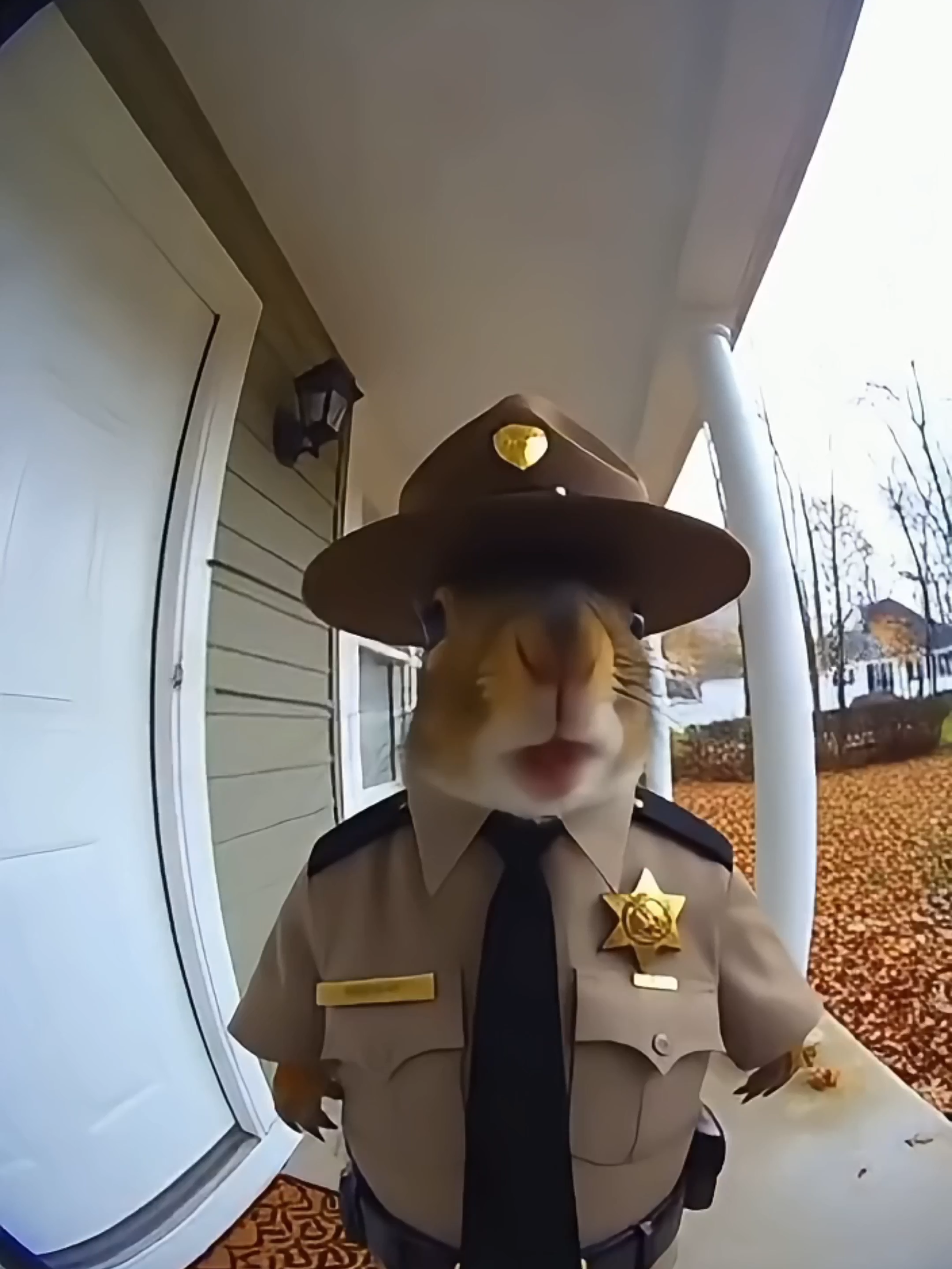Officer Squirrel Strikes Again 👮‍♂️🐿️ #funny #viral #fyp #fypシ゚ #fypシ゚viral #soraai #funnyaivideos #ringdoorbellfootage #tiktok #funnyvideos #funnymoments #sora #squirrellover #squirrelsoftiktok #squirrell #ai