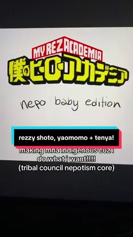 yaomomo got that mean rez girl look but she not even mean (me) shoto and iida wear ribbon shirts and cowboy boots with the snazzy belt buckle everywhere. boy change ya clothes anyways my bad for taking so long on this like art block is killing me dawg fuhhhh #nativetiktok #myheroacademia #shototodoroki #tenyaiida #momoyaoyorozu 