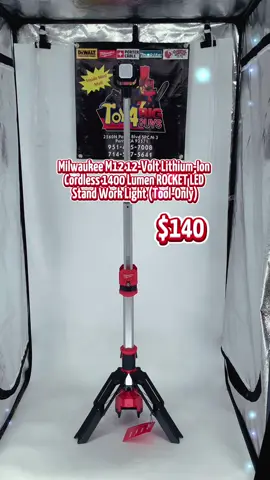 Milwaukee M12 12-Volt Lithium-Ion Cordless 1400 Lumen ROCKET LED Stand Work Light (Tool-Only) $140 #milwaukee #m12 #worklight #toysforbigguyspowertools @T.4.B.G #2 @juanramirez2808 @Ramírez 
